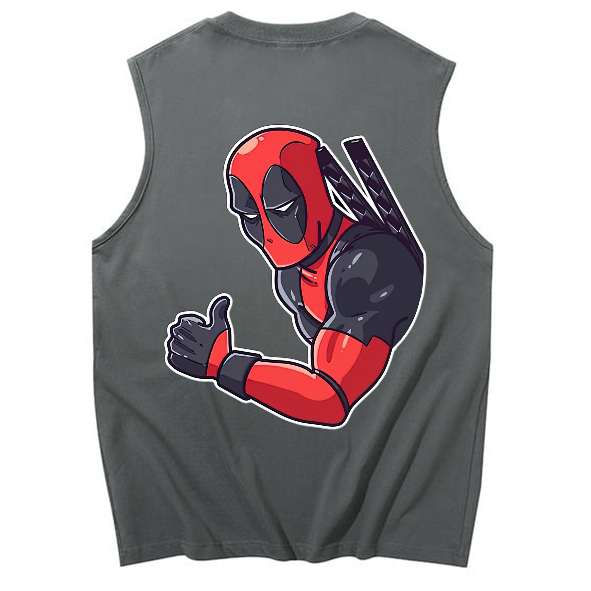 （画像用） Deadpool デッドプール コットン100％タンクトップ（背面プリント）